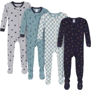 4-Pack Baby & Toddler Boys Music Snug Fit Footed Pajamas Gerber Childrenswea