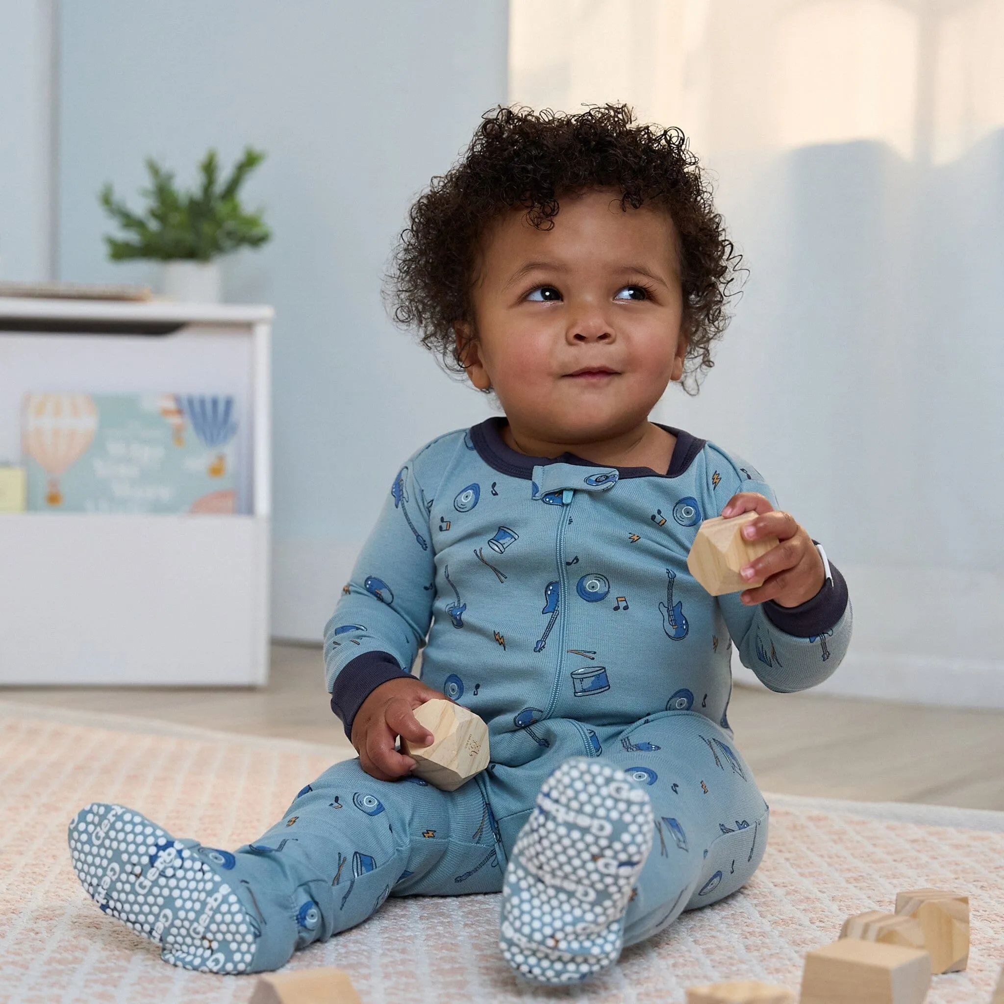 4-Pack Baby & Toddler Boys Music Snug Fit Footed Pajamas Gerber Childrenswea