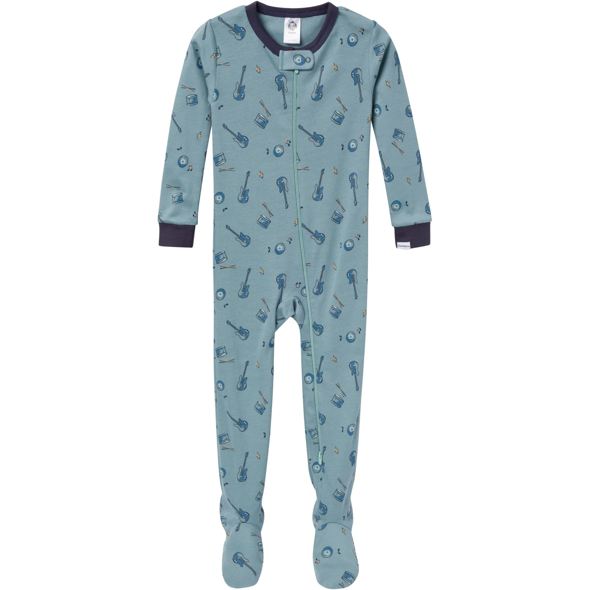 4-Pack Baby & Toddler Boys Music Snug Fit Footed Pajamas Gerber Childrenswea