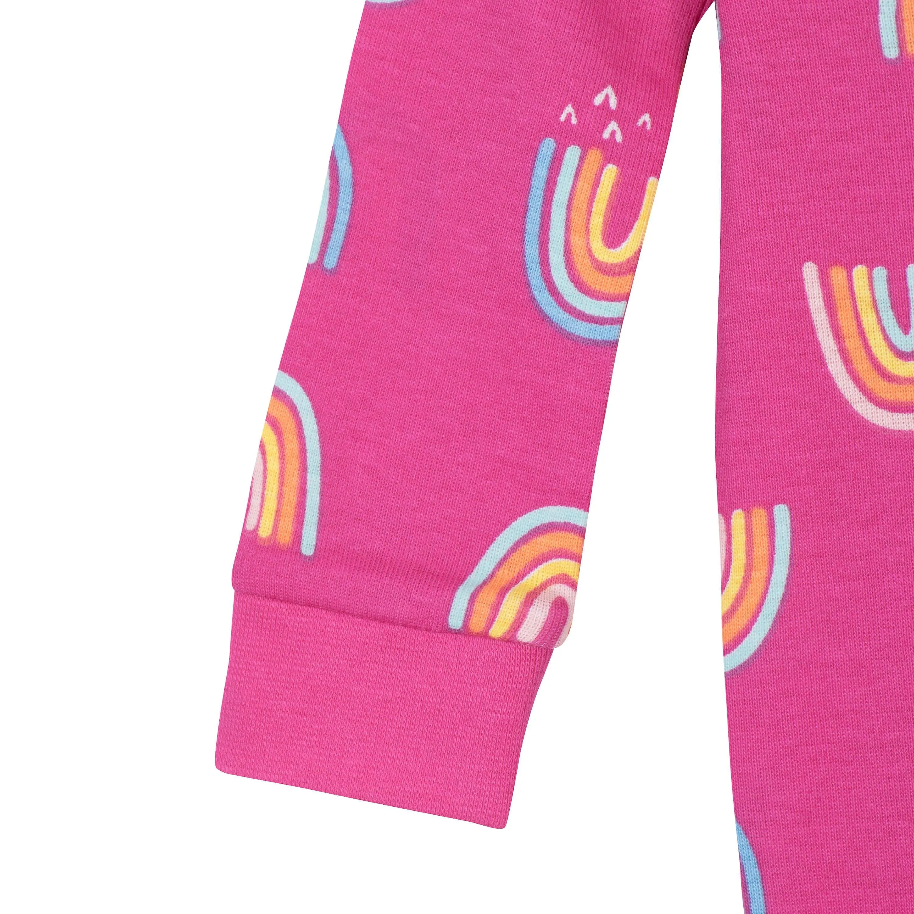 4-Pack Baby & Toddler Girls Dreams & Rainbows Snug Fit Footed Cotton Pajamas Gerber Childrenswea