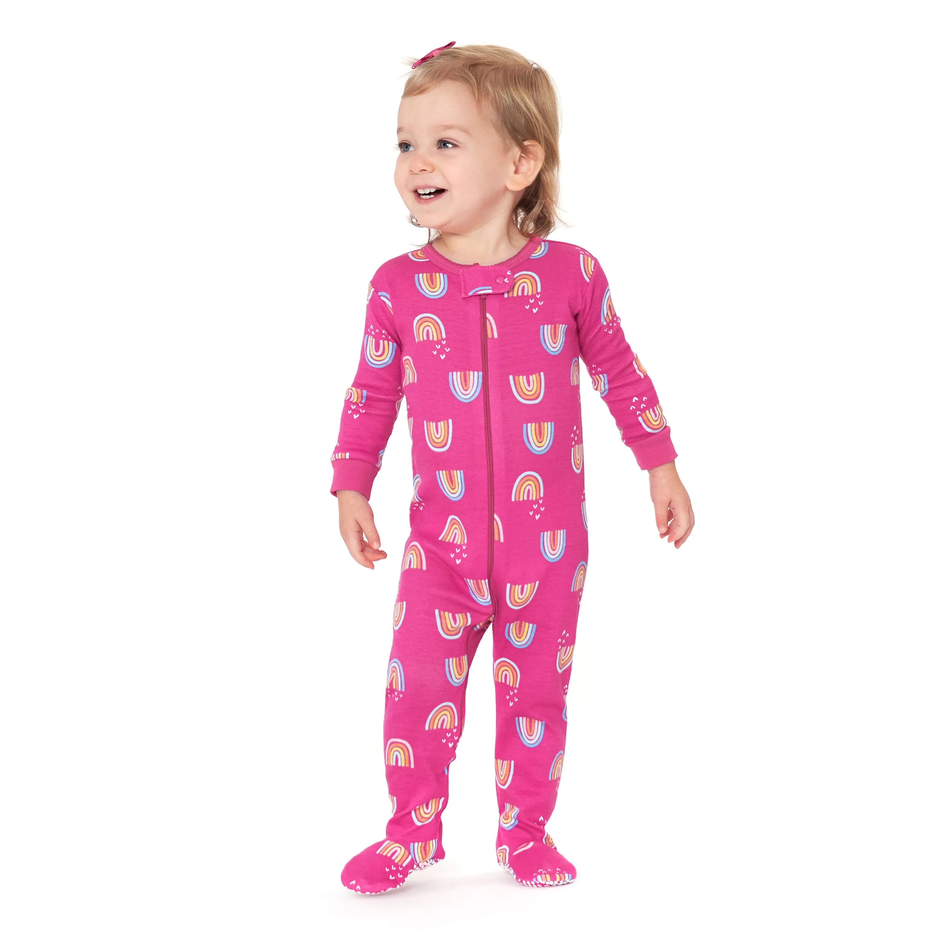 4-Pack Baby & Toddler Girls Dreams & Rainbows Snug Fit Footed Cotton Pajamas Gerber Childrenswea