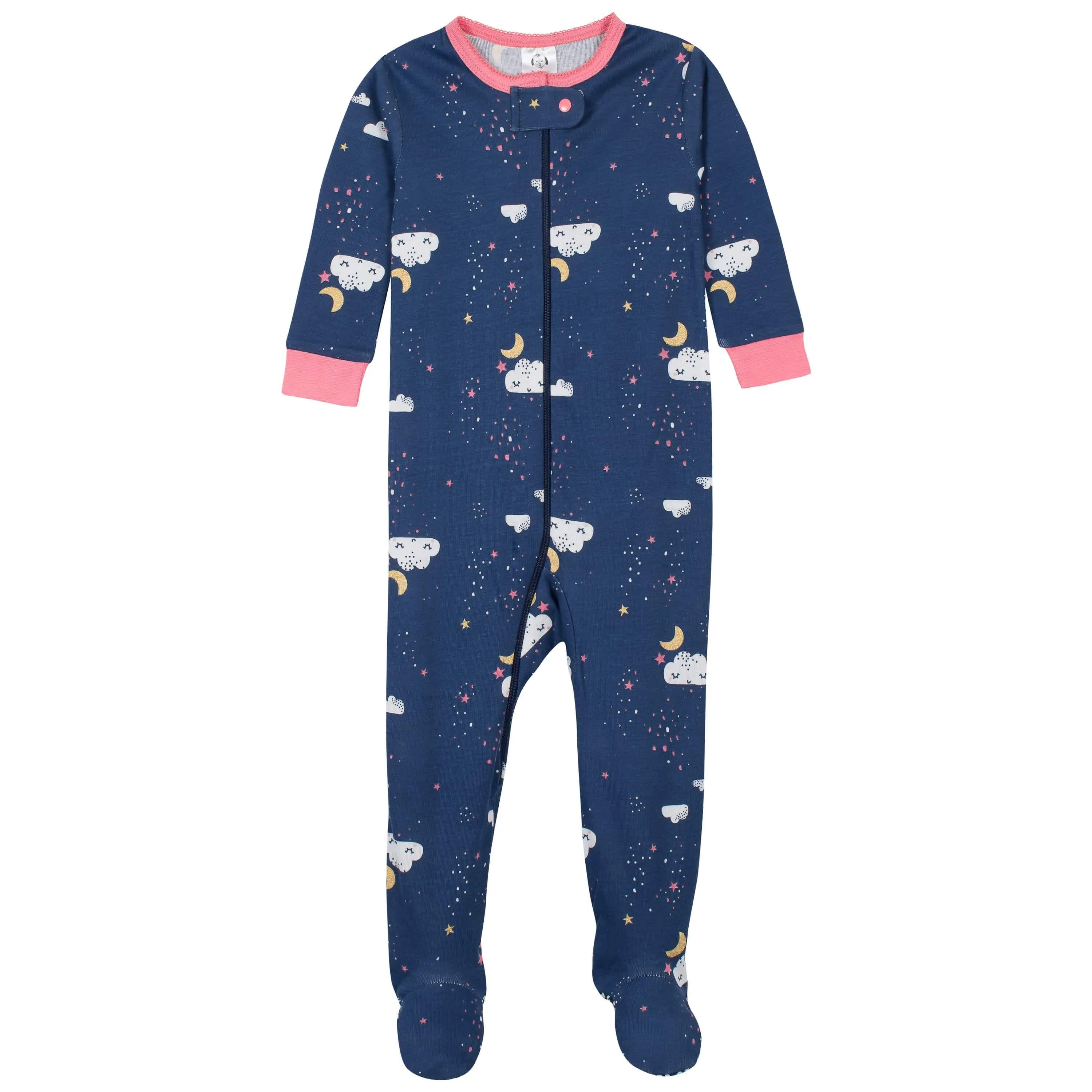 4-Pack Baby & Toddler Girls Dreams & Rainbows Snug Fit Footed Cotton Pajamas Gerber Childrenswea