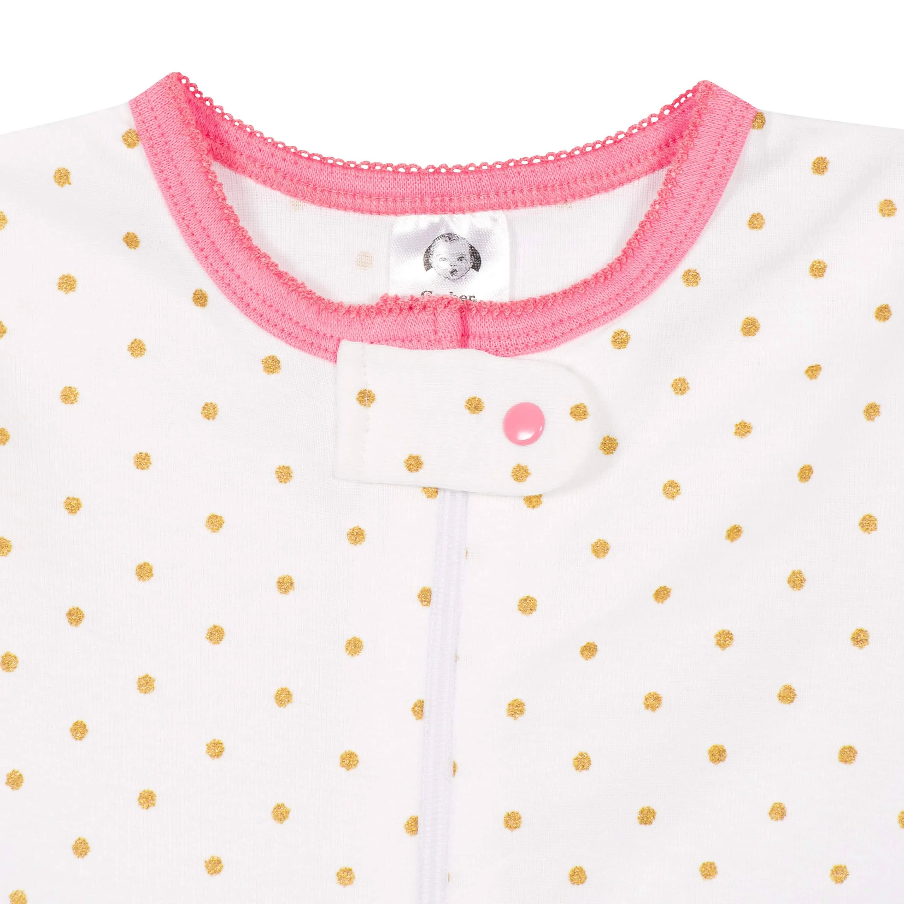 4-Pack Baby & Toddler Girls Dreams & Rainbows Snug Fit Footed Cotton Pajamas Gerber Childrenswea