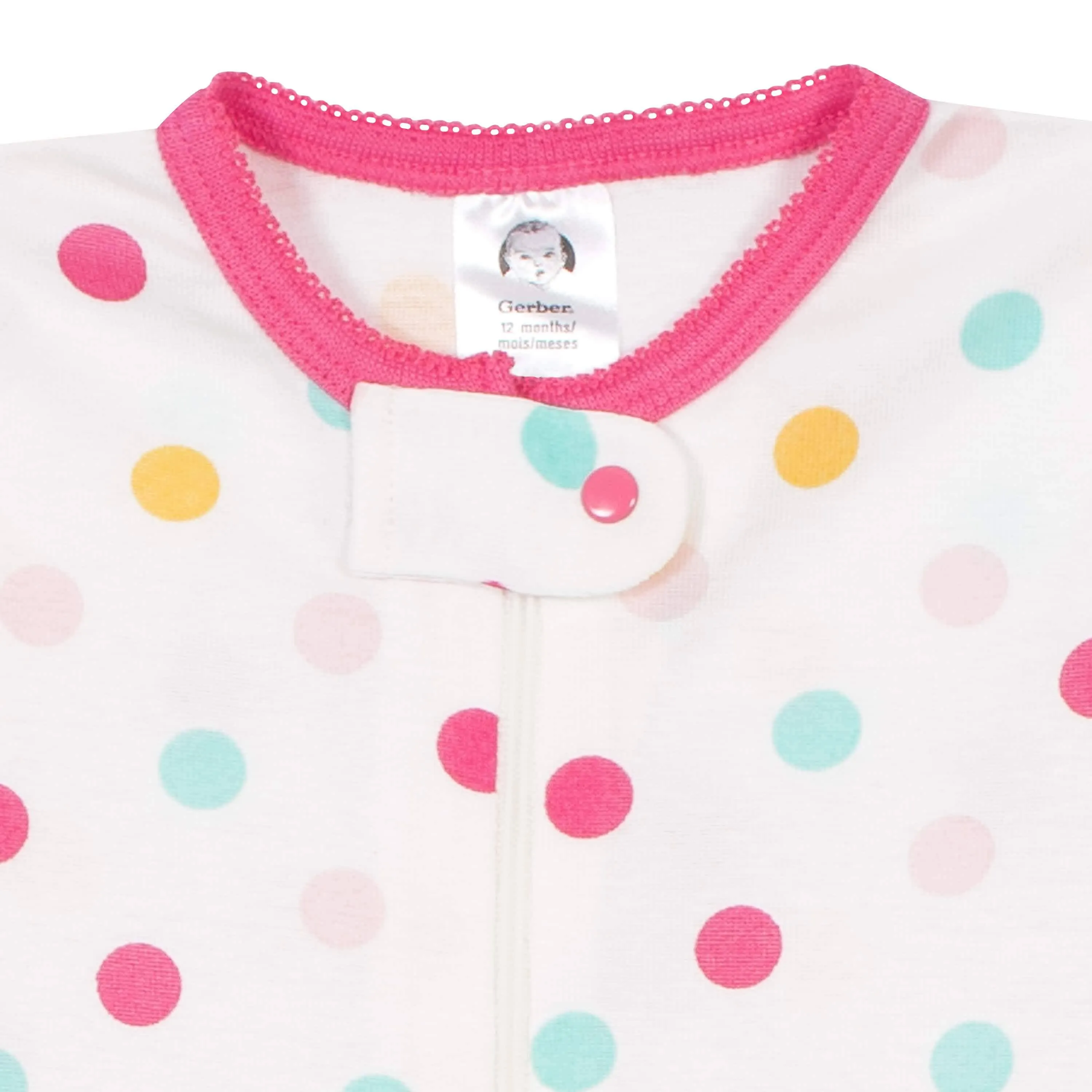 4-Pack Baby & Toddler Girls Unicorns & Cats Snug Fit Footed Cotton Pajamas Gerber Childrenswea