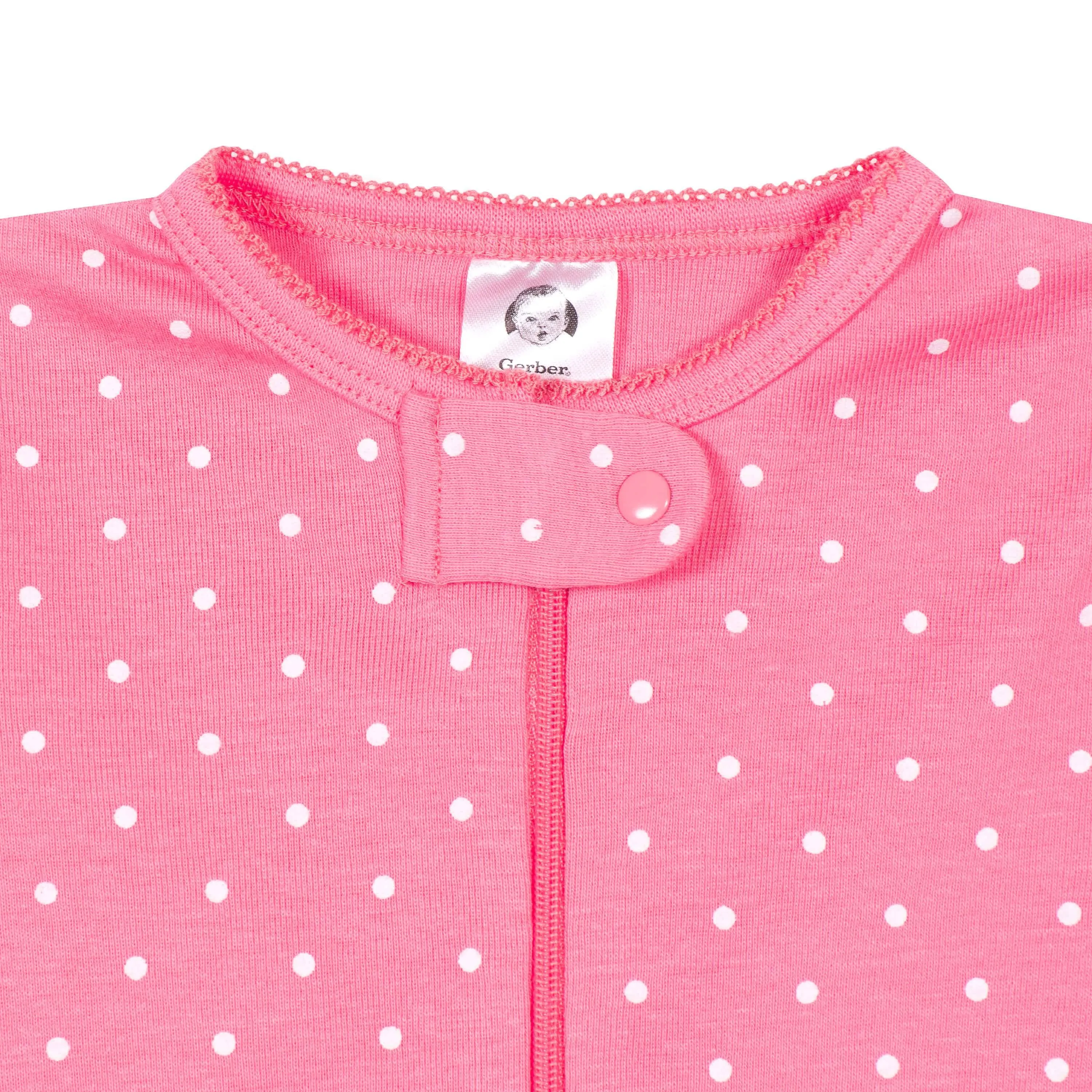 4-Pack Baby & Toddler Girls Unicorns & Cats Snug Fit Footed Cotton Pajamas Gerber Childrenswea