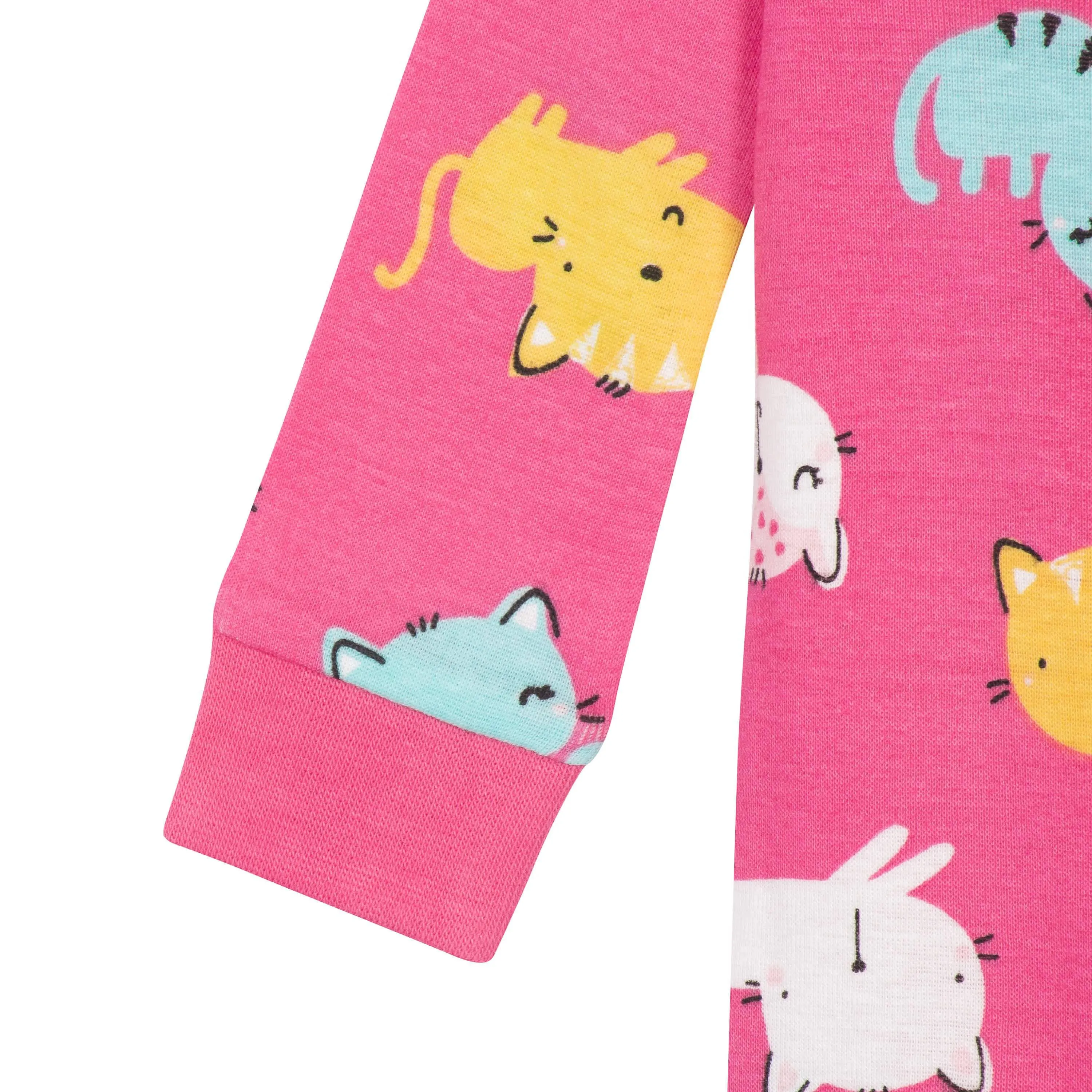 4-Pack Baby & Toddler Girls Unicorns & Cats Snug Fit Footed Cotton Pajamas Gerber Childrenswea