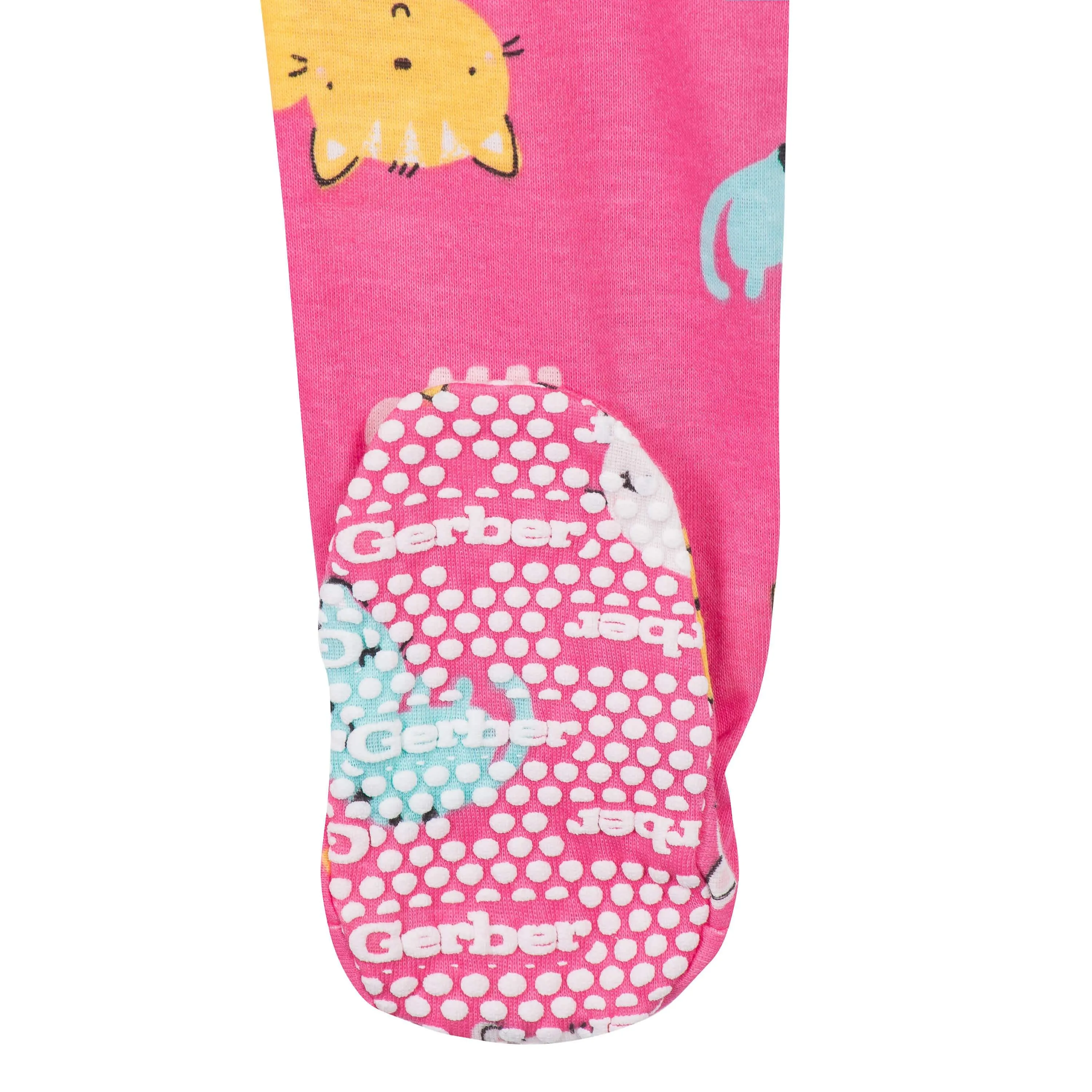 4-Pack Baby & Toddler Girls Unicorns & Cats Snug Fit Footed Cotton Pajamas Gerber Childrenswea