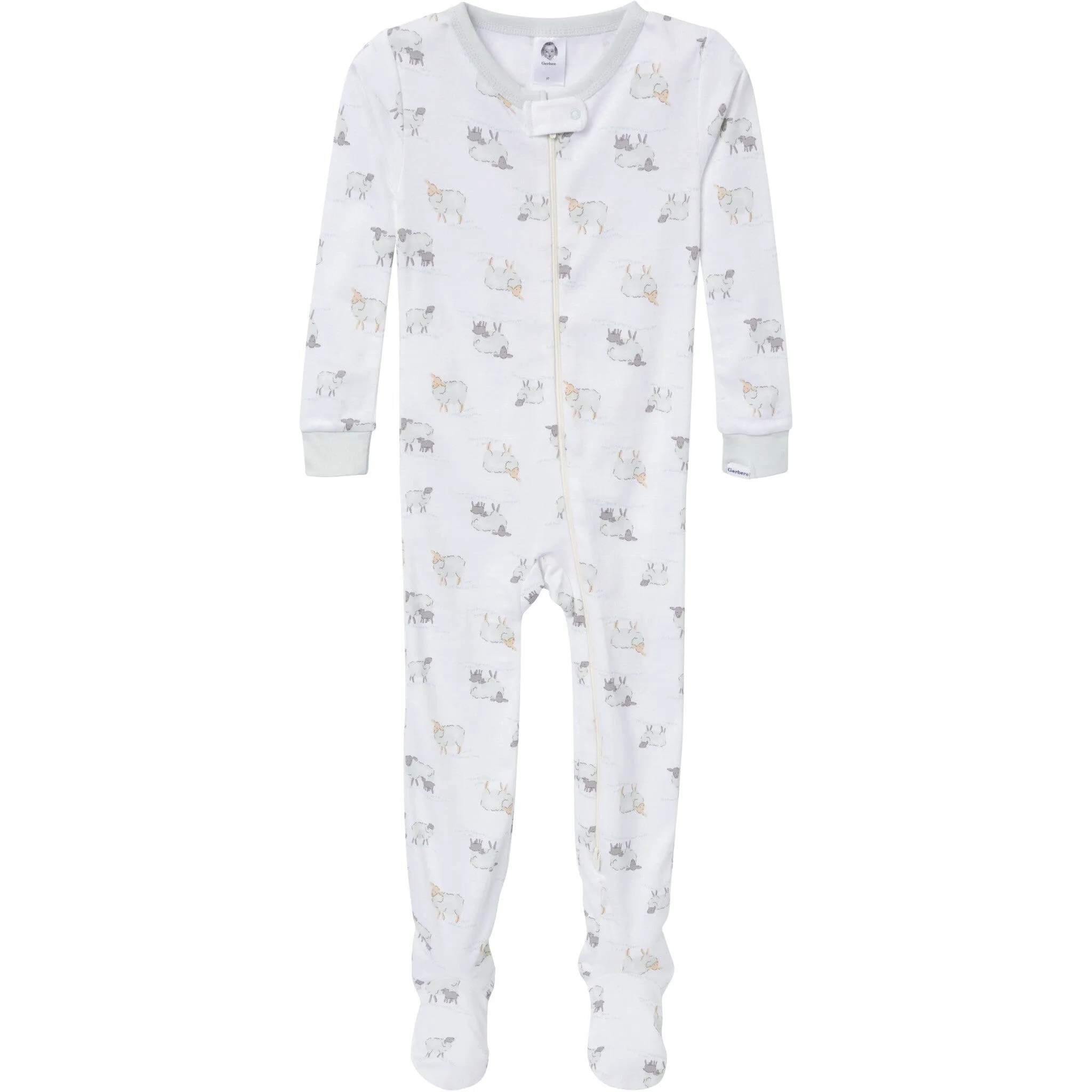 4-Pack Baby & Toddler Neutral Farm Snug Fit Footed Pajamas Gerber Childrenswea