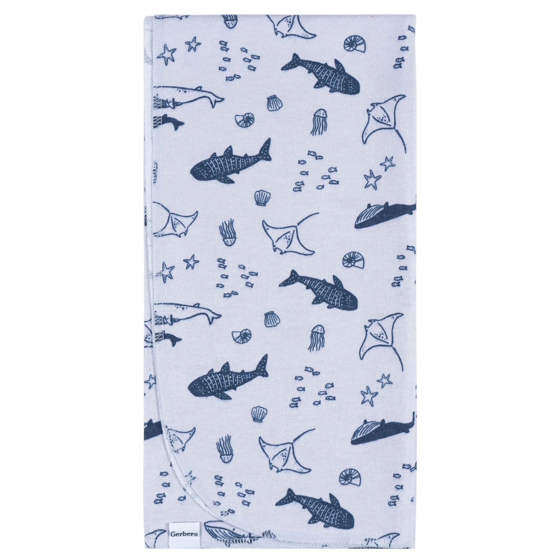 4-Pack Baby Boys Coastal Calm Flannel Blankets Gerber Childrenswea