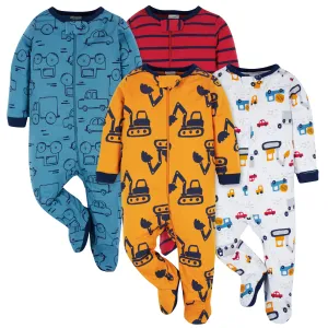 4-Pack Baby Boys Construction Zone Sleep 'N Plays Gerber Childrenswea