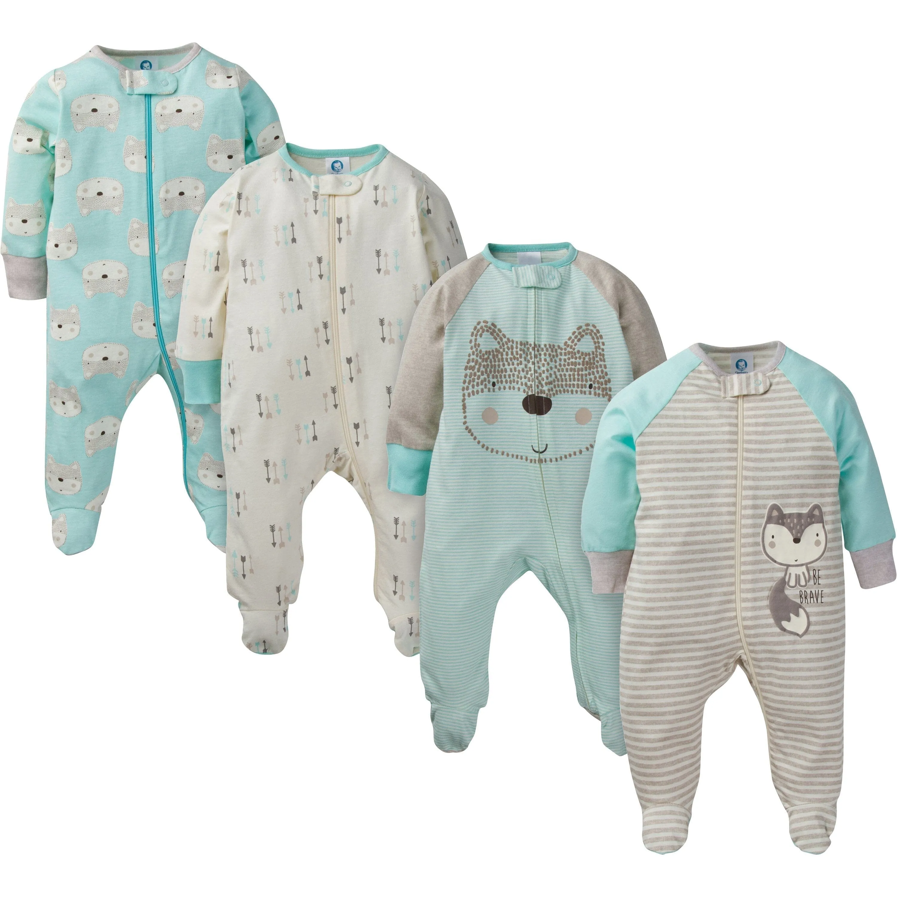 4-Pack Baby Boys Fox Sleep 'N Plays Gerber Childrenswea