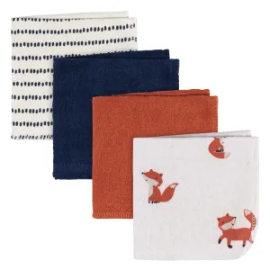 4-Pack Baby Boys Fox Terry Washcloths Gerber Childrenswea
