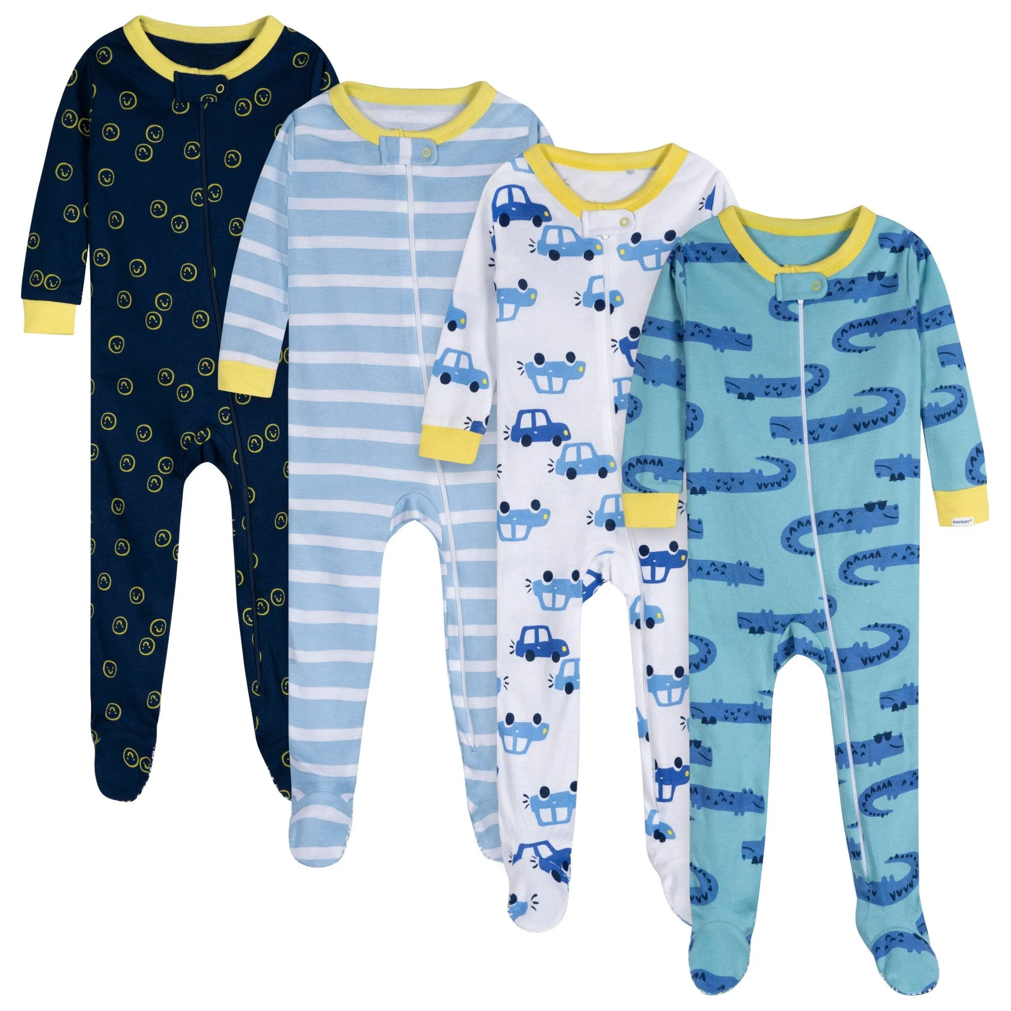 4-Pack Baby Boys Gators Snug Fit Footed Pajamas Gerber Childrenswea