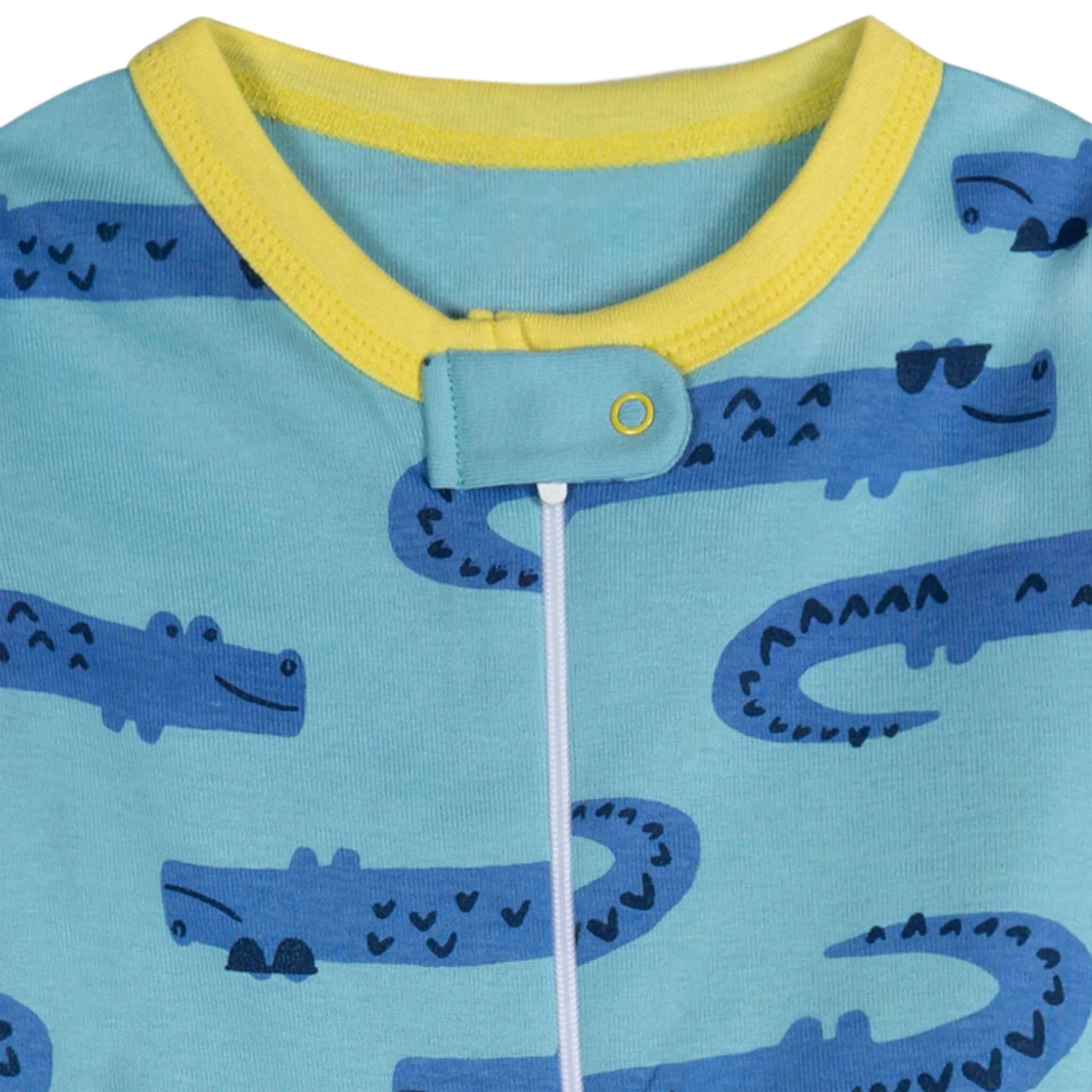 4-Pack Baby Boys Gators Snug Fit Footed Pajamas Gerber Childrenswea