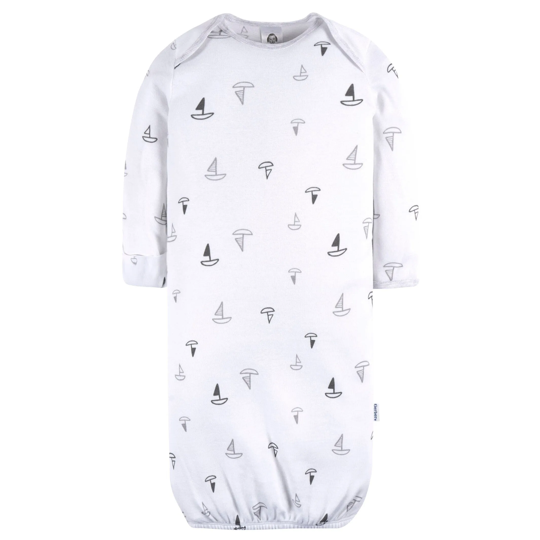 4-Pack Baby Boys Grey Coastal Gowns Gerber Childrenswea