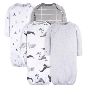 4-Pack Baby Boys Grey Coastal Gowns Gerber Childrenswea