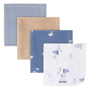 4-Pack Baby Boys Little Lighthouse Terry Washcloths Gerber Childrenswea
