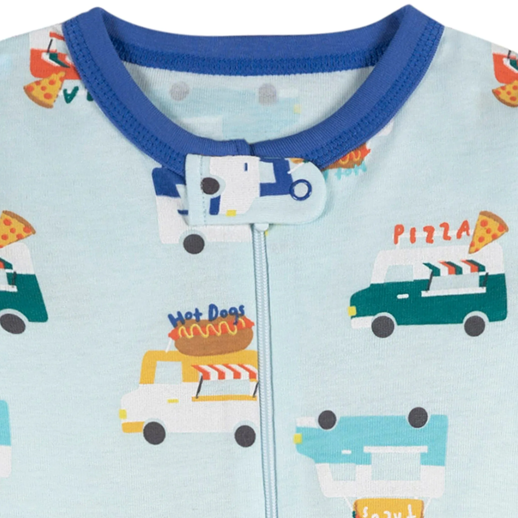 4-Pack Baby Boys Snack Truck Snug Fit Footed Pajamas Gerber Childrenswea