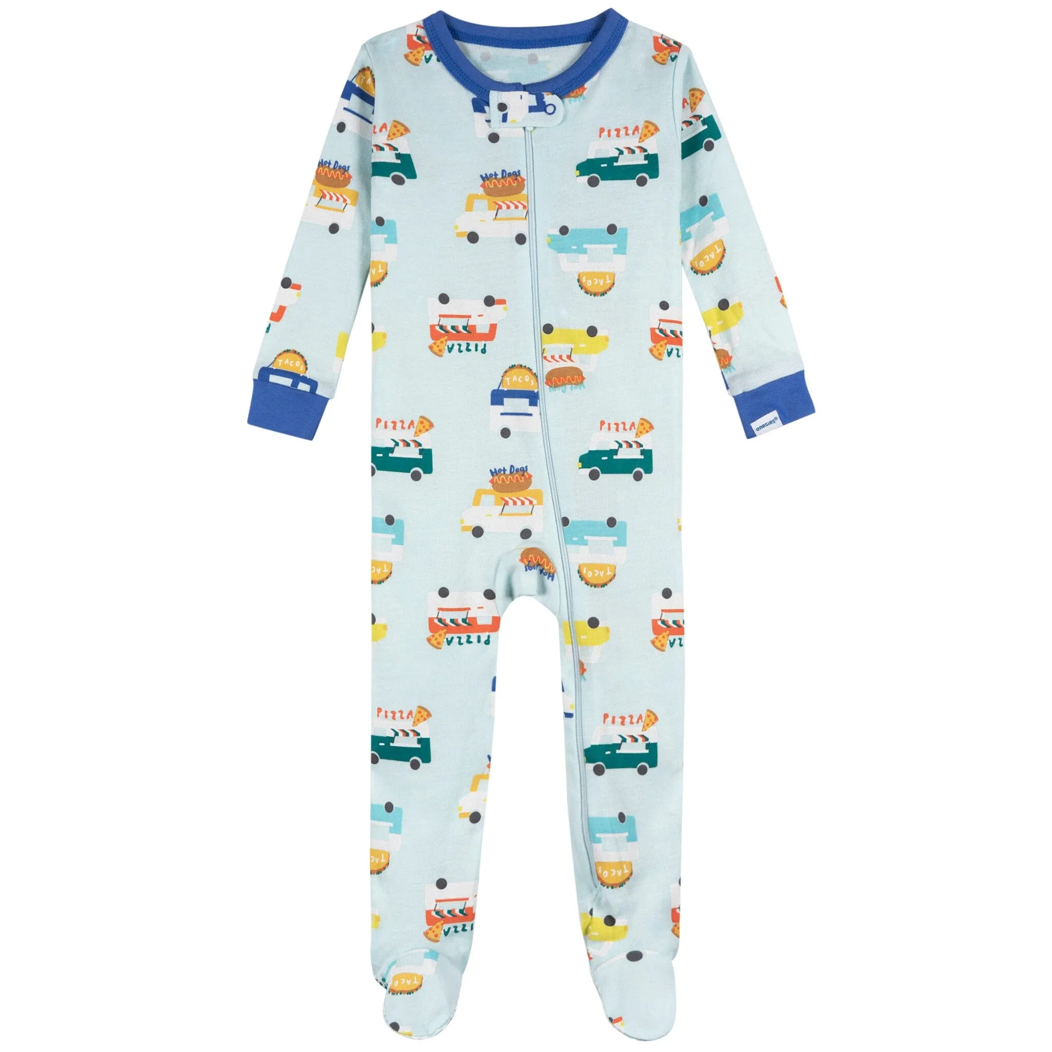 4-Pack Baby Boys Snack Truck Snug Fit Footed Pajamas Gerber Childrenswea