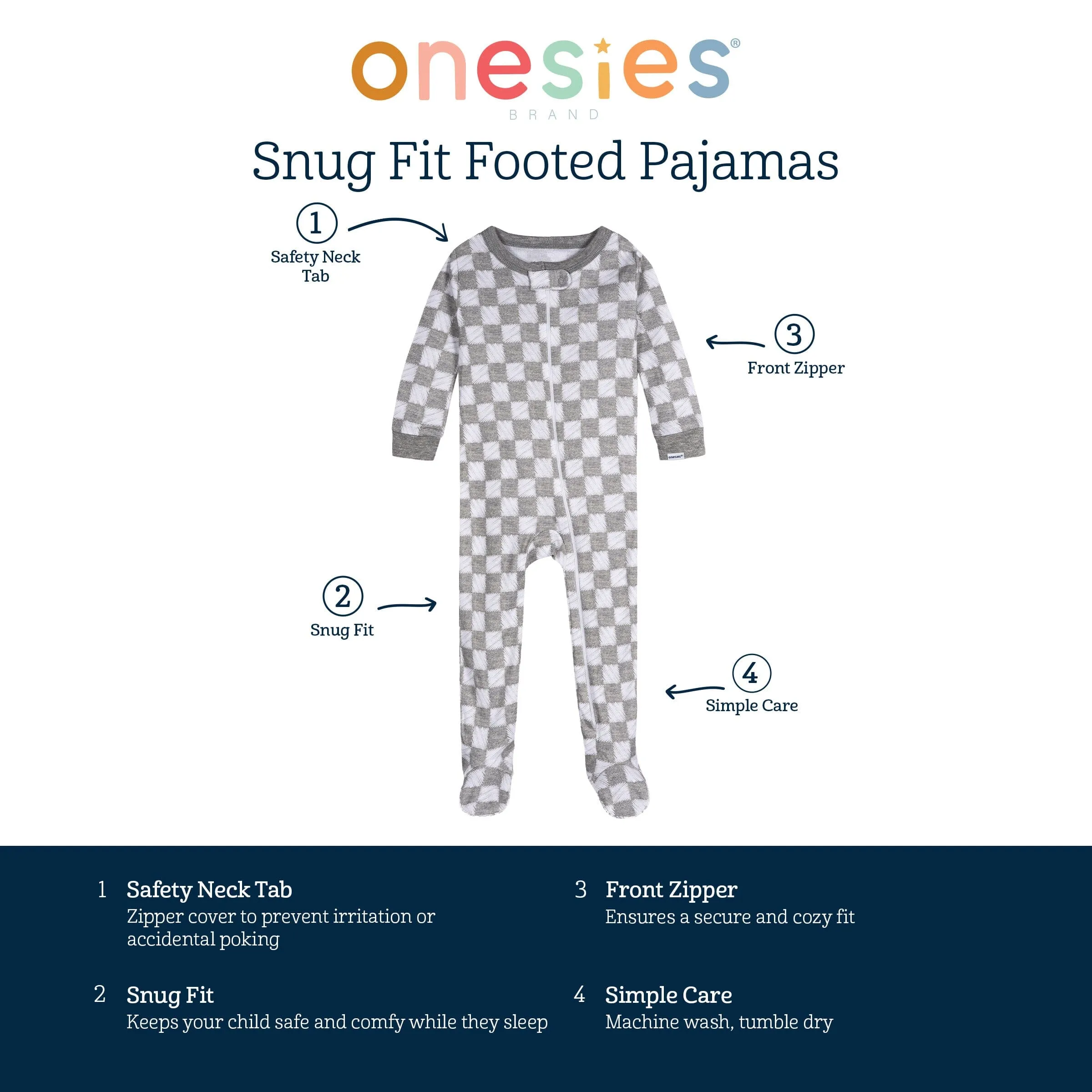 4-Pack Baby Boys Treats Snug Fit Footed Pajamas Gerber Childrenswea