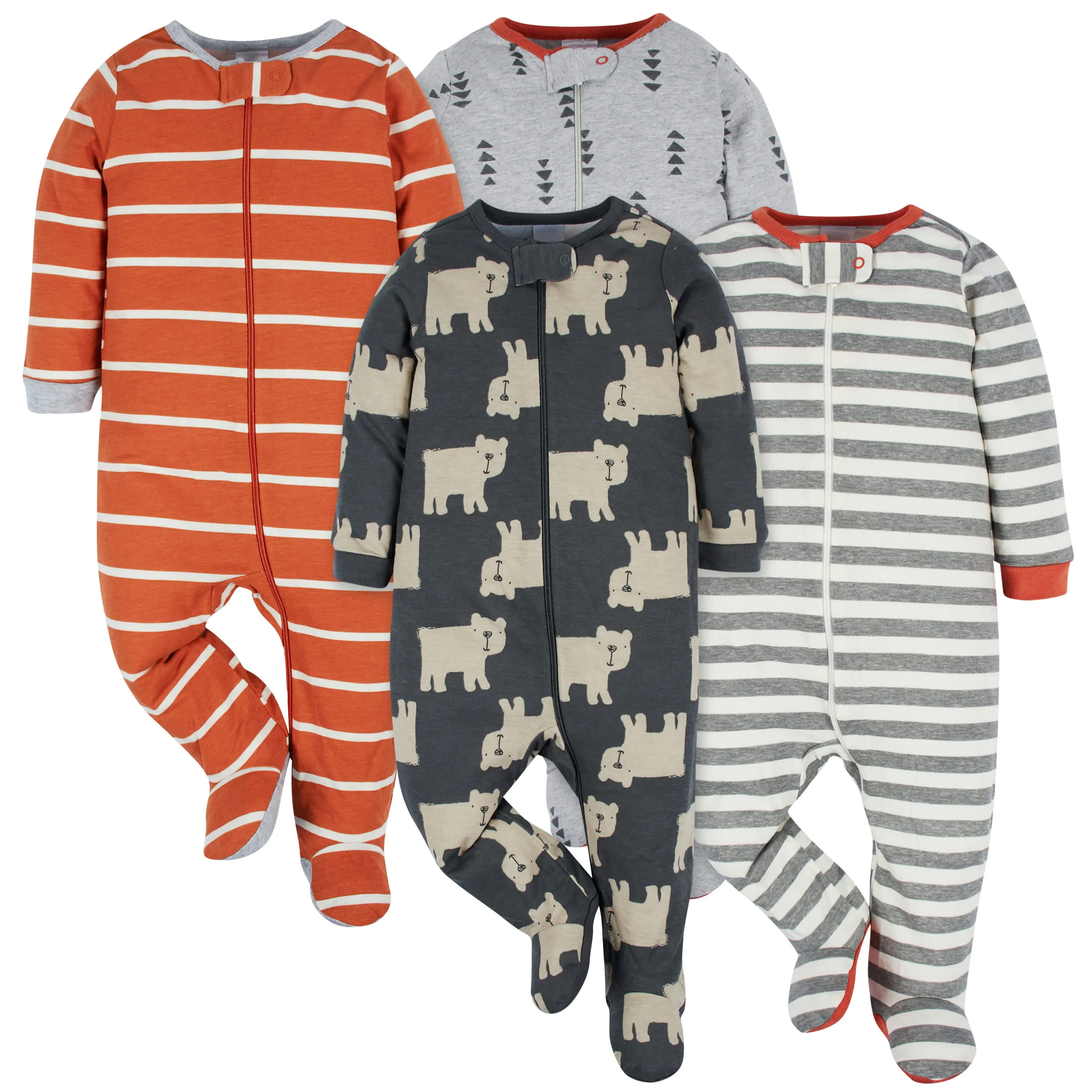 4-Pack Baby Boys Unbearably Cute Sleep 'N Plays Gerber Childrenswea