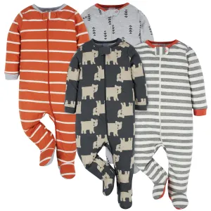 4-Pack Baby Boys Unbearably Cute Sleep 'N Plays Gerber Childrenswea