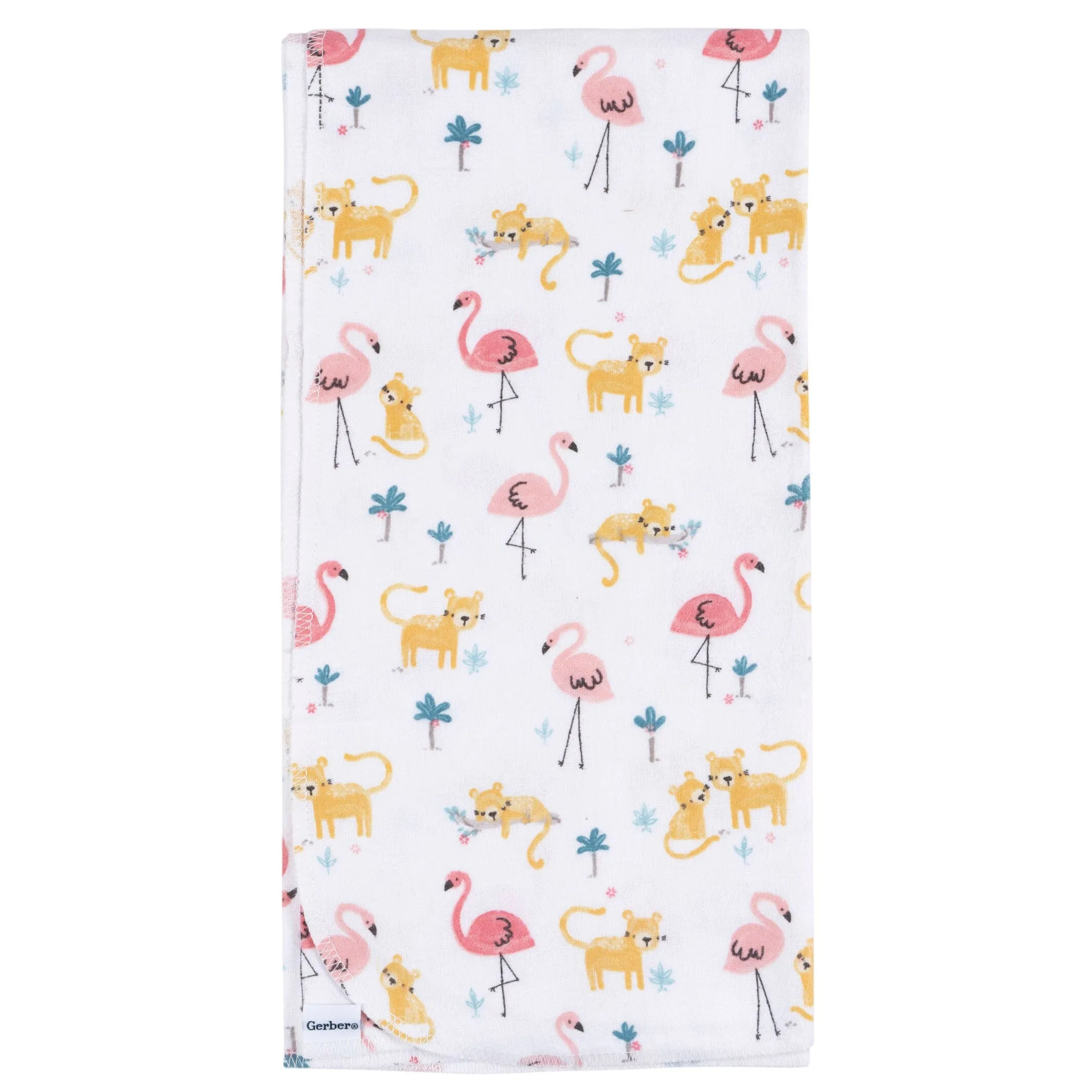4-Pack Baby Girls Animal Geo Flannel Blankets Gerber Childrenswea