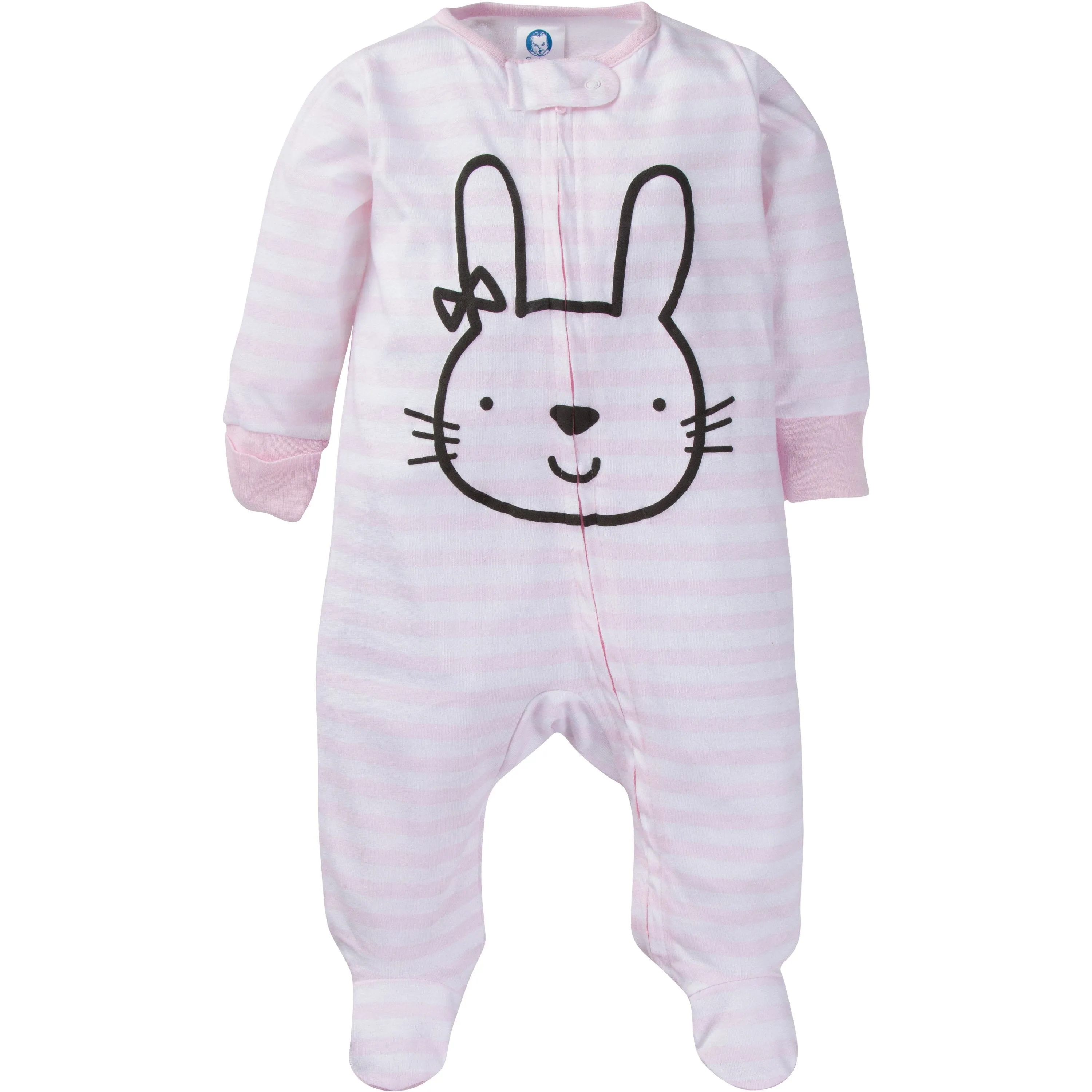 4-Pack Baby Girls Pink Bunny Sleep 'N Plays Gerber Childrenswea