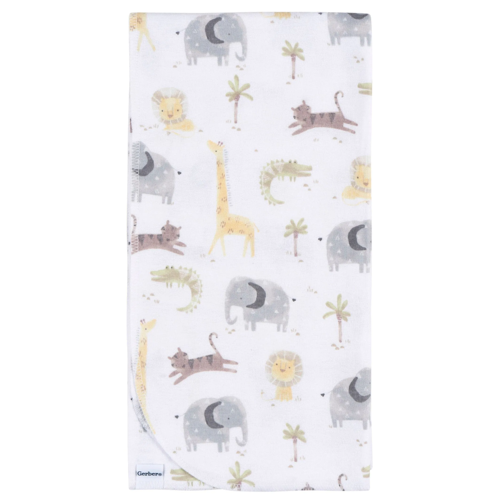4-Pack Baby Neutral Animal Geo Flannel Blankets Gerber Childrenswea