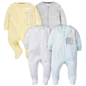 4-Pack Baby Neutral Animal Sleep 'N Plays Gerber Childrenswea