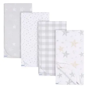 4-Pack Baby Neutral Celestial Flannel Blankets Gerber Childrenswea