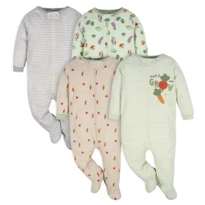 4-Pack Baby Neutral Happy Veggies Sleep 'N Plays Gerber Childrenswea