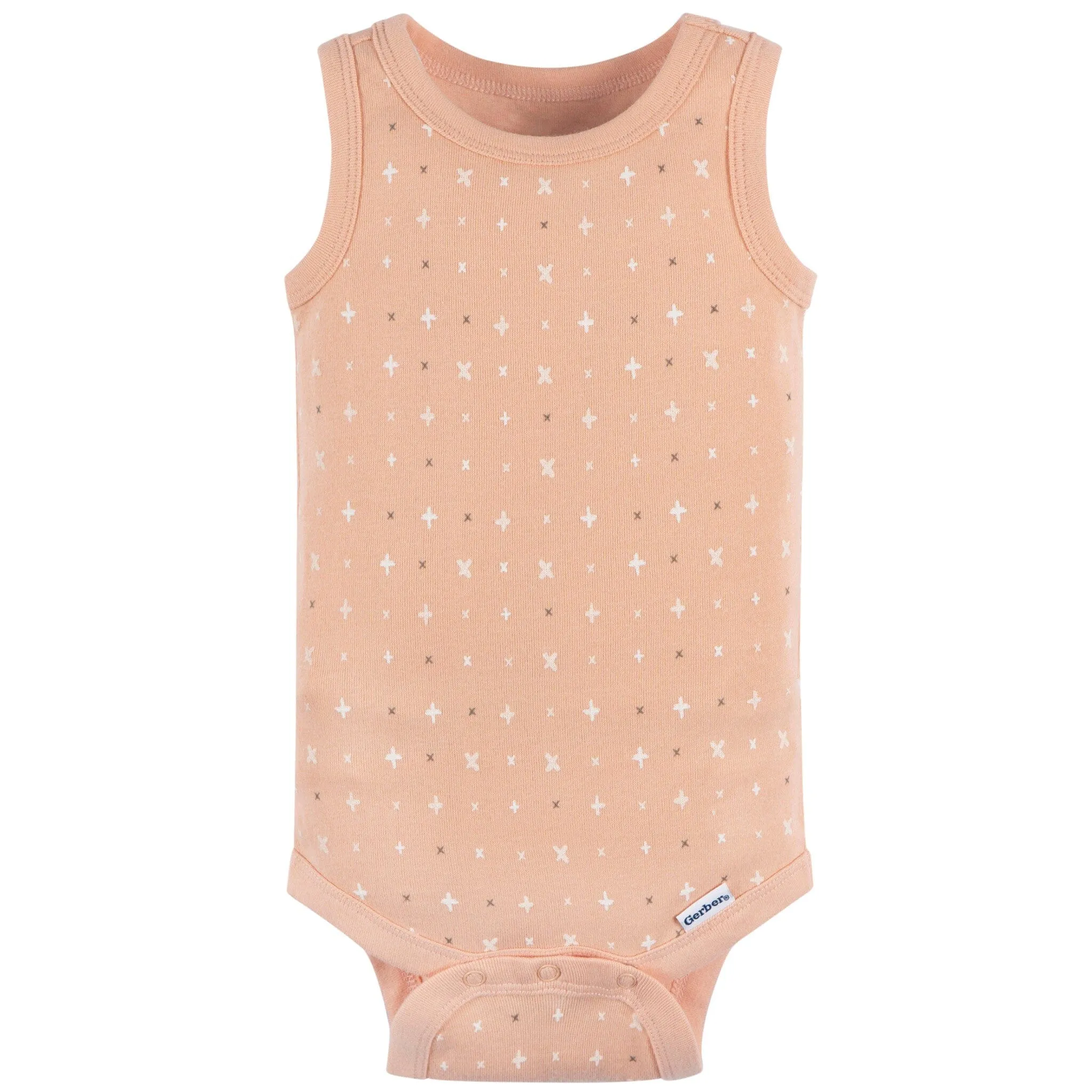 4-Pack Baby Neutral Ivory Safari Sleeveless Onesies Bodysuits Gerber Childrenswea