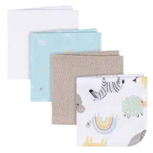 4-Pack Baby Neutral Little Animals Terry Washcloths Gerber Childrenswea