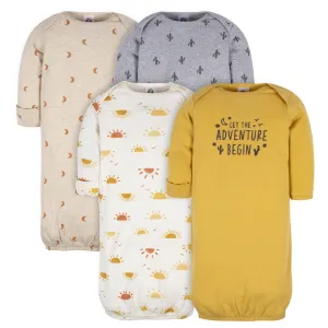 4-Pack Baby Neutral Southwest Gowns Gerber Childrenswea