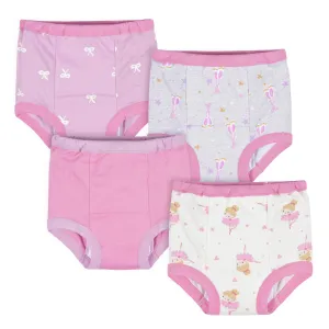 4-Pack Toddler Girls Ballerina Training Pants Gerber Childrenswea