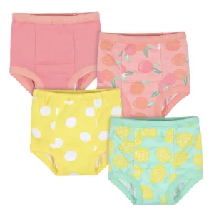 4-Pack Toddler Girls Lemons & Peaches Training Pants Gerber Childrenswea