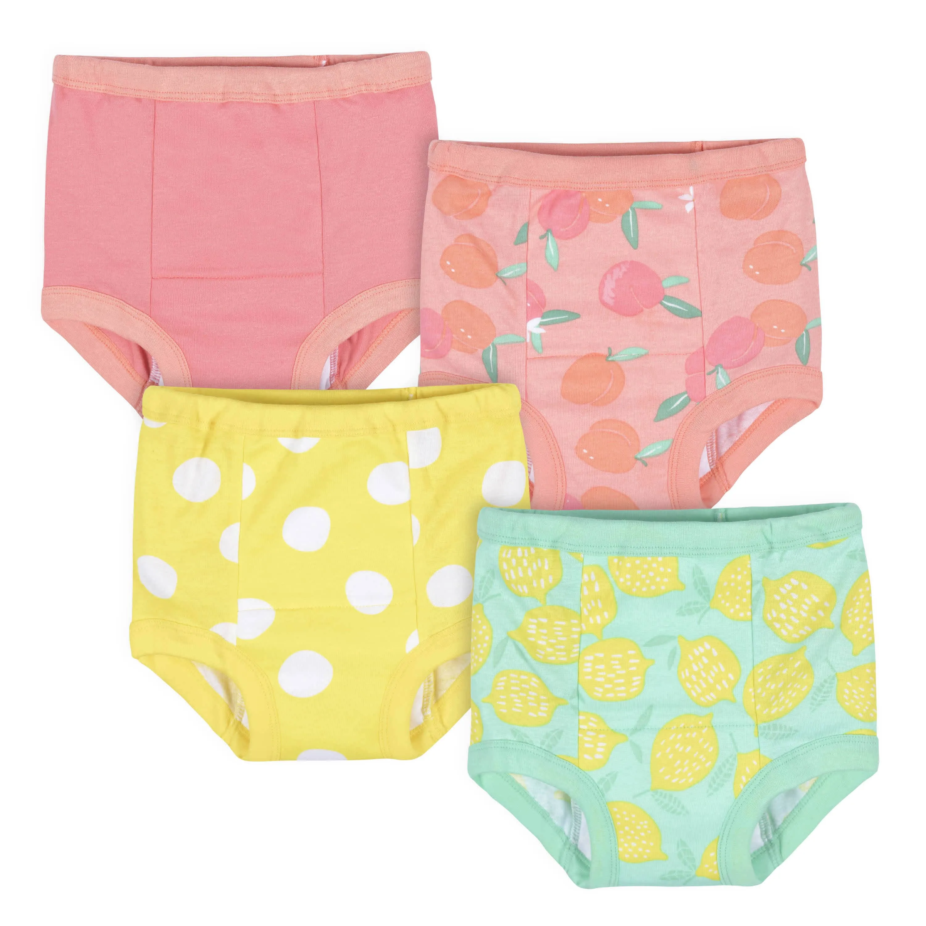 4-Pack Toddler Girls Lemons & Peaches Training Pants Gerber Childrenswea