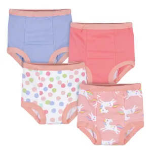 4-Pack Toddler Girls Unicorns & Dots Training Pants Gerber Childrenswea