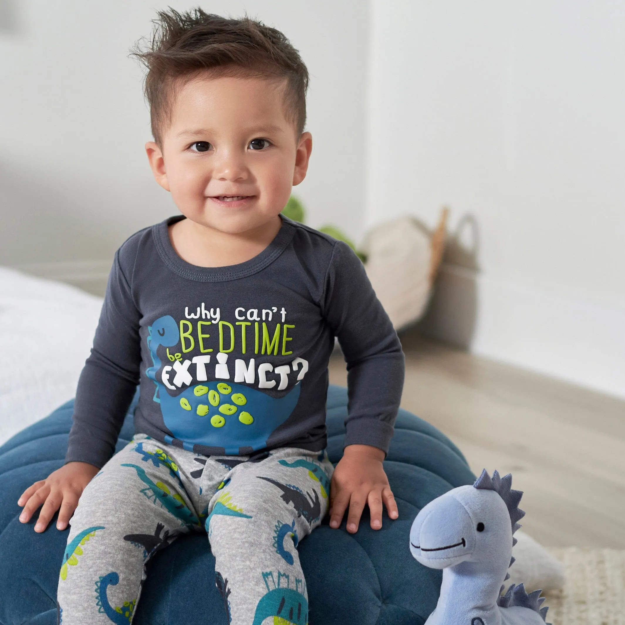 4-Piece Infant & Toddler Boys Big Dino Snug Fit Cotton Pajamas Gerber Childrenswea