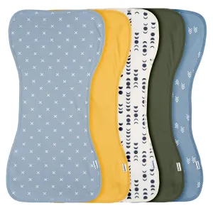 5-Pack Baby Boys Blue Arrows Jersey Burp Cloths Gerber Childrenswea