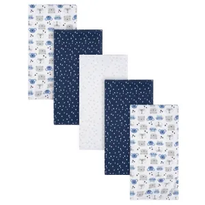 5-Pack Baby Boys Critters Flannel Receiving Blankets Gerber Childrenswea