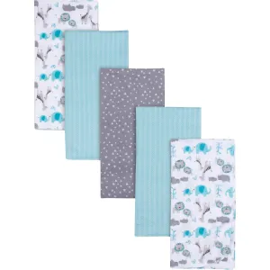 5-Pack Baby Boys Safari Flannel Receiving Blankets Gerber Childrenswea