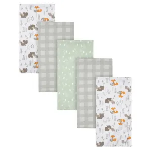 5-Pack Baby Boys Woodland Flannel Receiving Blankets Gerber Childrenswea