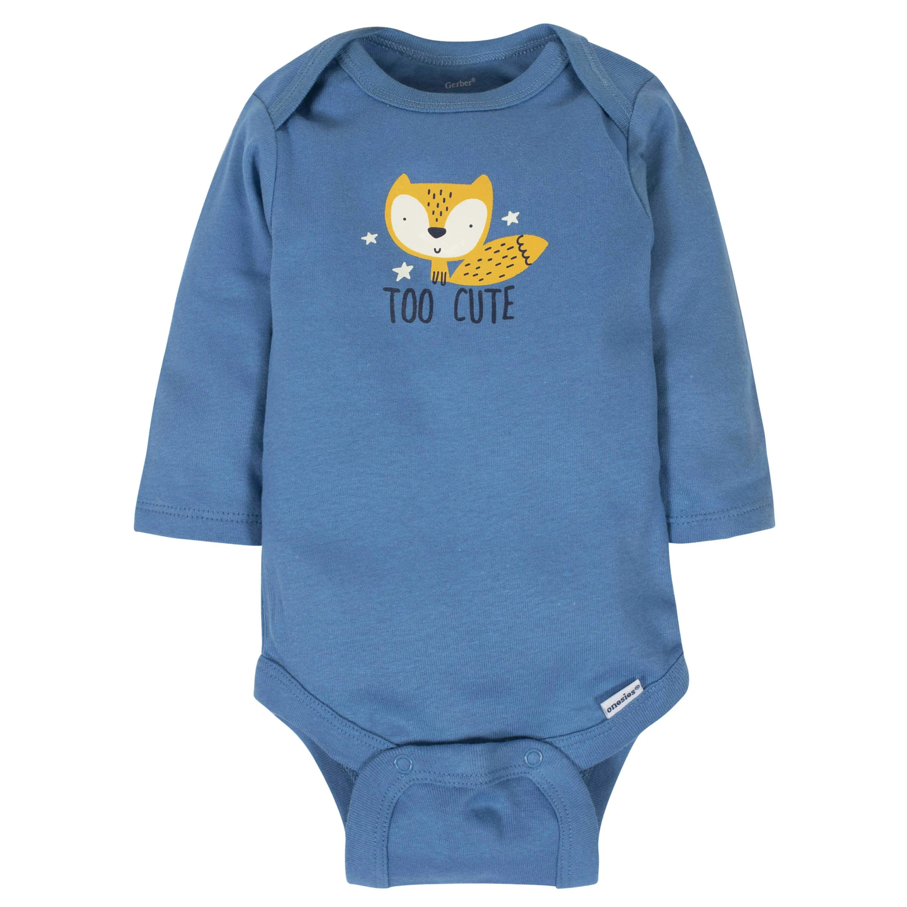 6-Pack Baby Boys Fox Long Sleeve Onesies Bodysuits Gerber Childrenswea