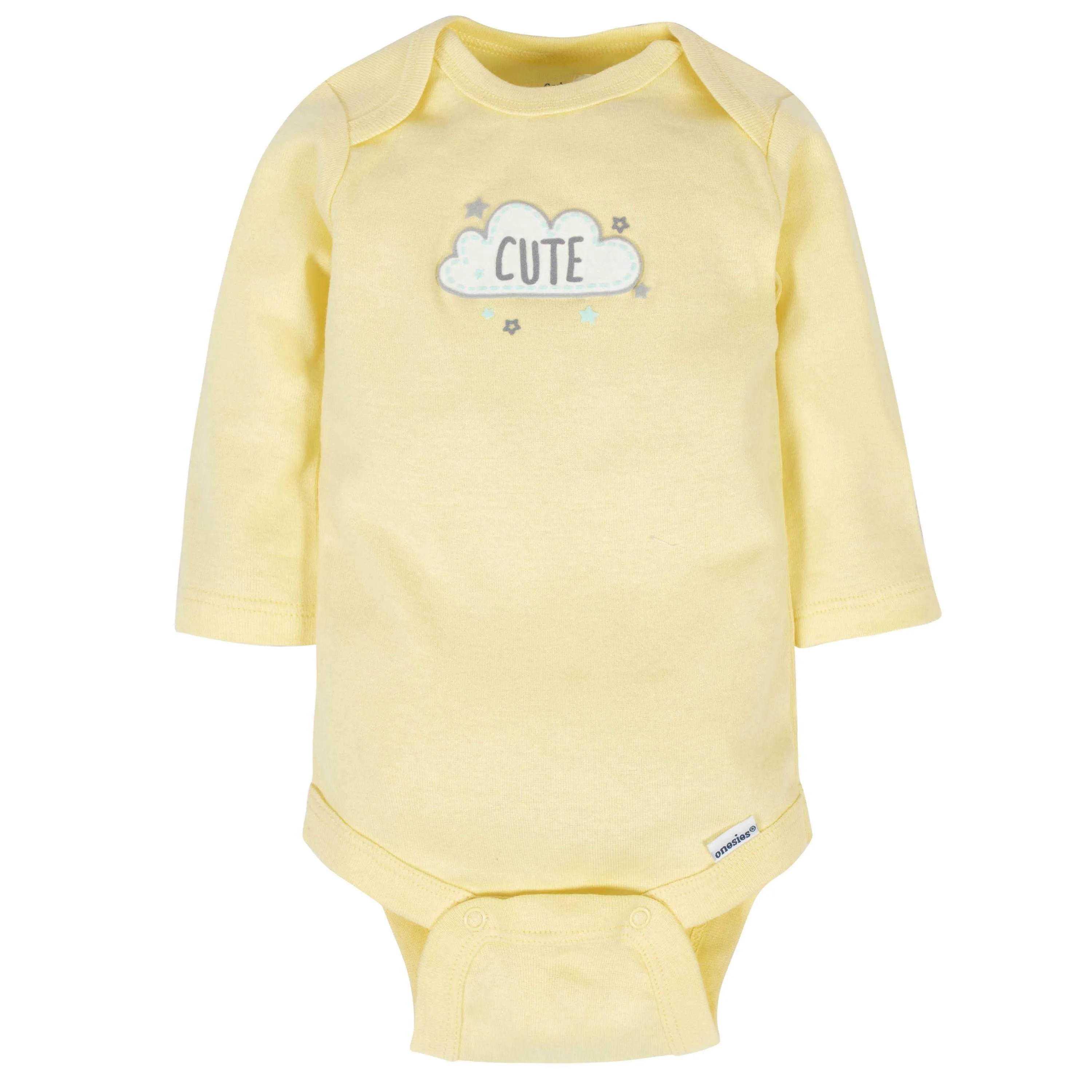 6-Pack Baby Neutral Animals Long Sleeve Onesies Bodysuits Gerber Childrenswea