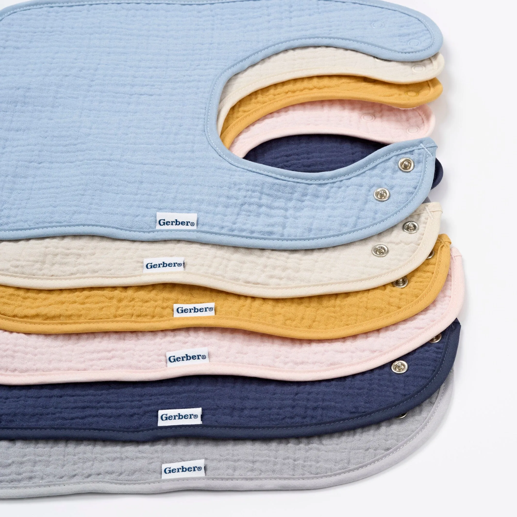 8-Pack Baby Boys Multi-color Muslin Drooling Bibs Gerber Childrenswea