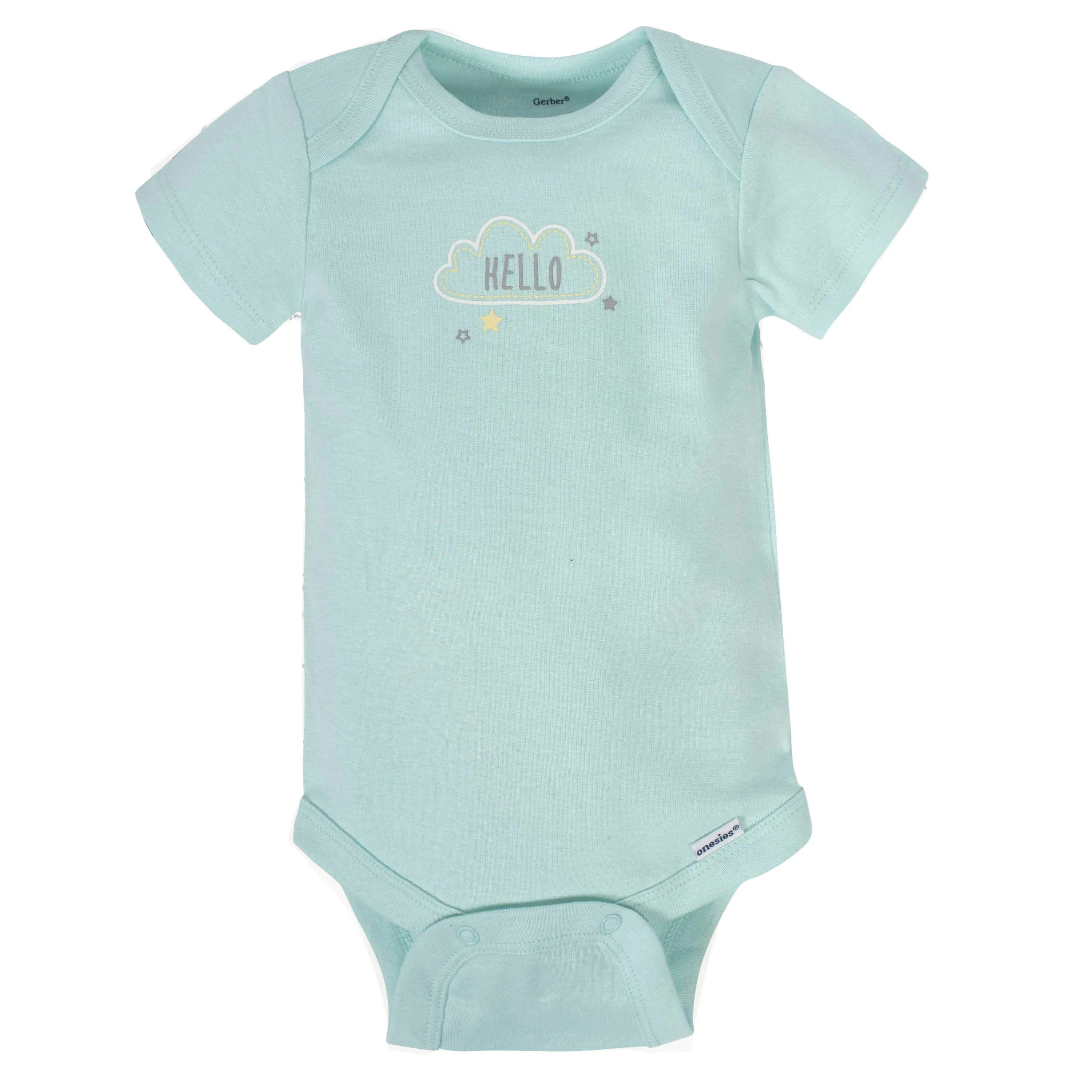 8-pack Baby Neutral Animals Short Sleeve Onesies Bodysuits Gerber Childrenswea