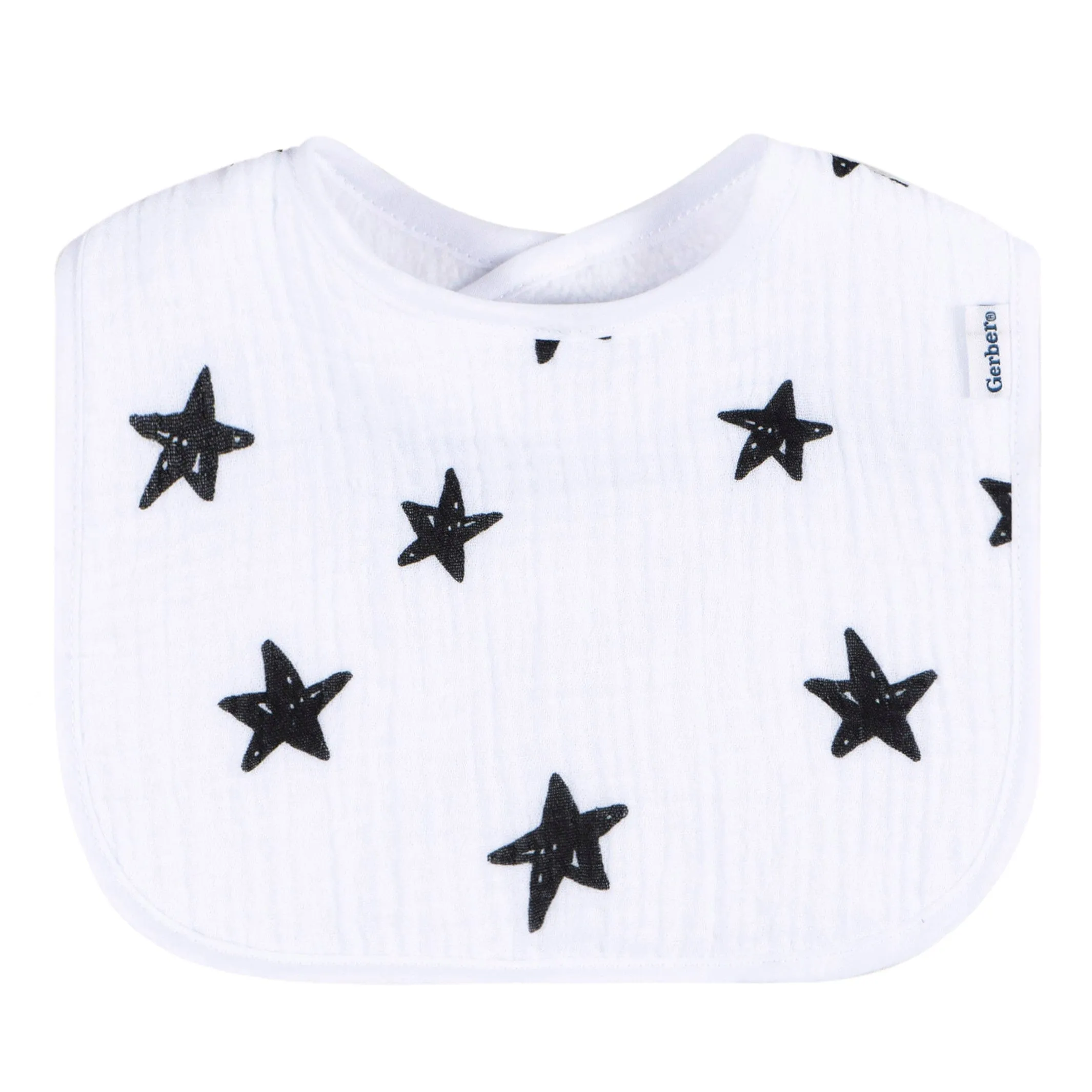 8-Pack Baby Neutral Black & White Muslin Drooling  Bibs Gerber Childrenswea