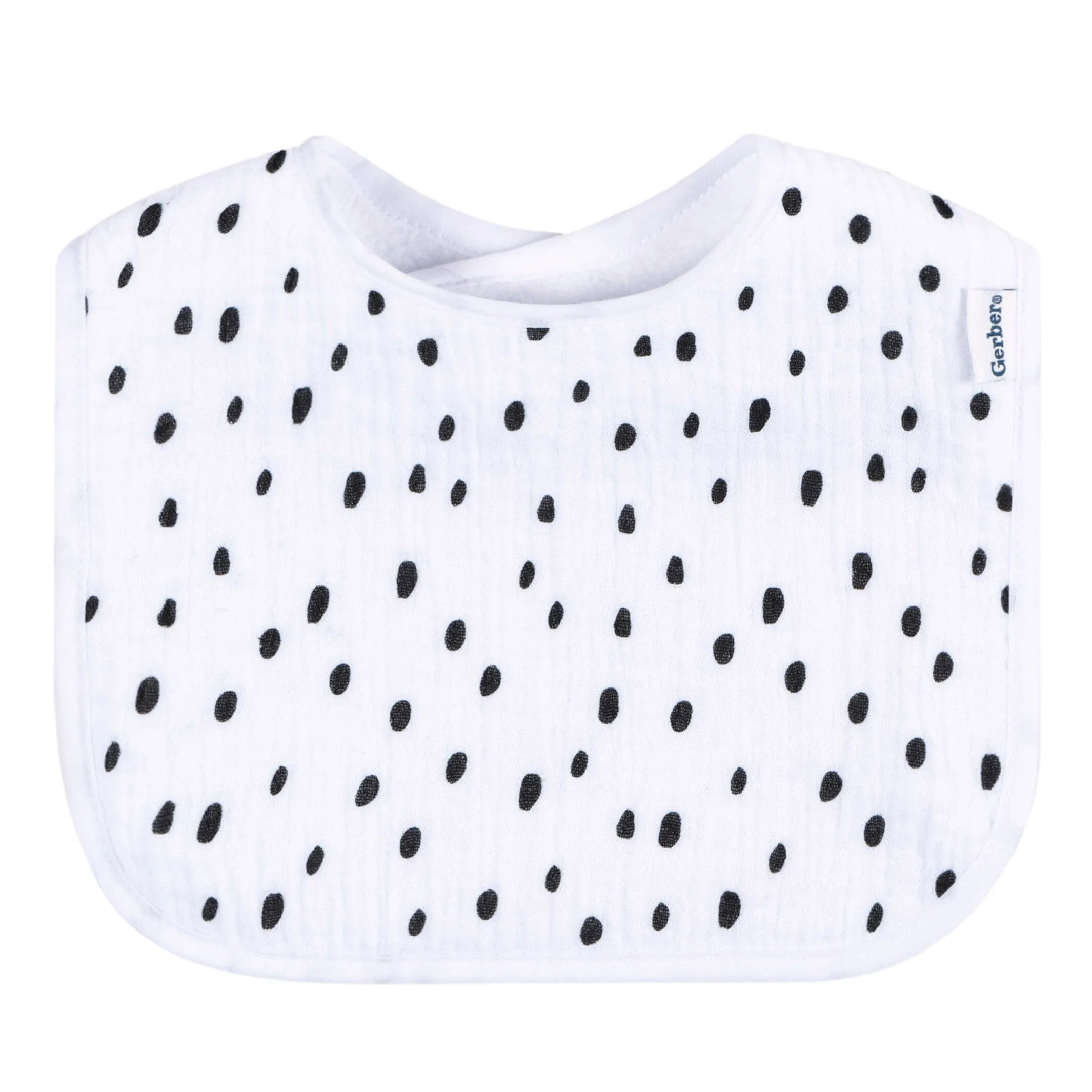8-Pack Baby Neutral Black & White Muslin Drooling  Bibs Gerber Childrenswea